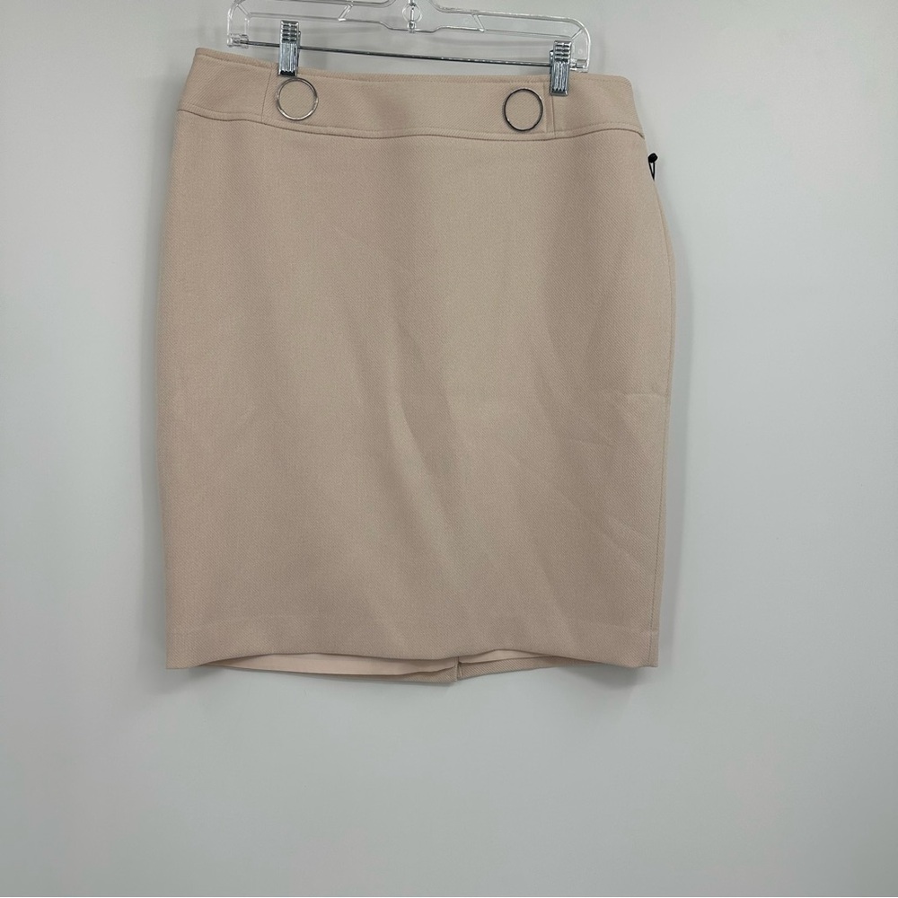 Calvin Klein Light Pink Buckle Accent Pencil Skirt Sz 14